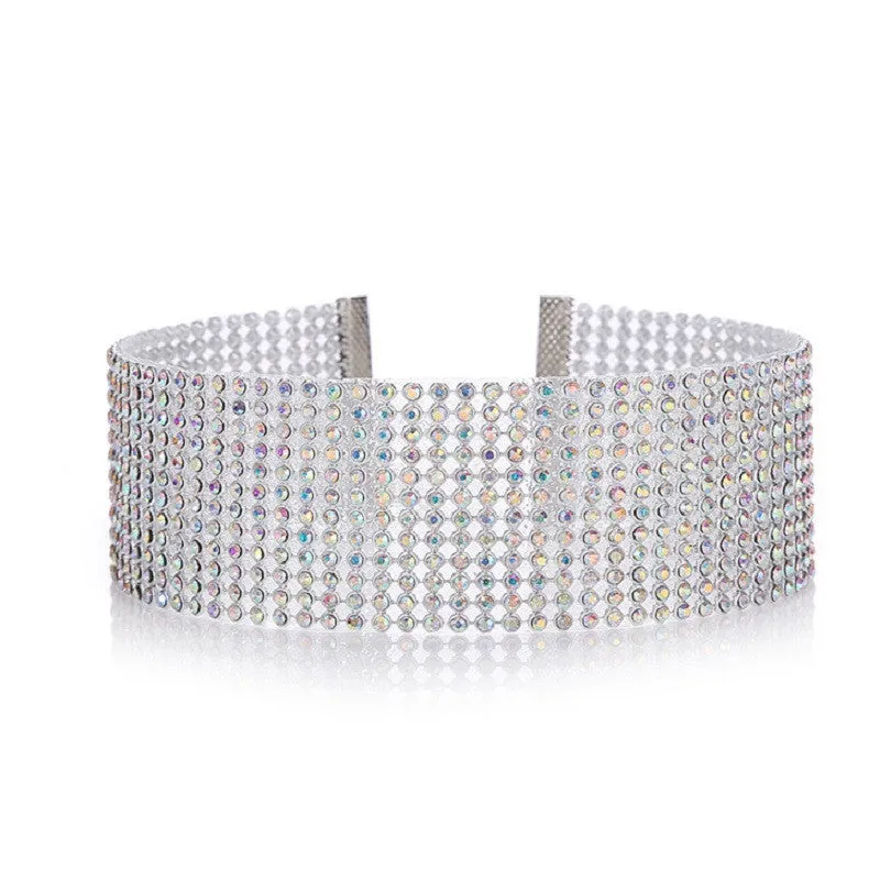 Women's Full Crystal Rhinestone Choker - Luxurious Wedding Jewelry