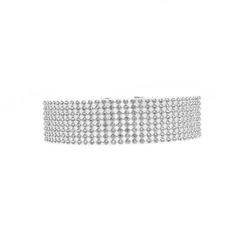 Women's Full Crystal Rhinestone Choker - Luxurious Wedding Jewelry