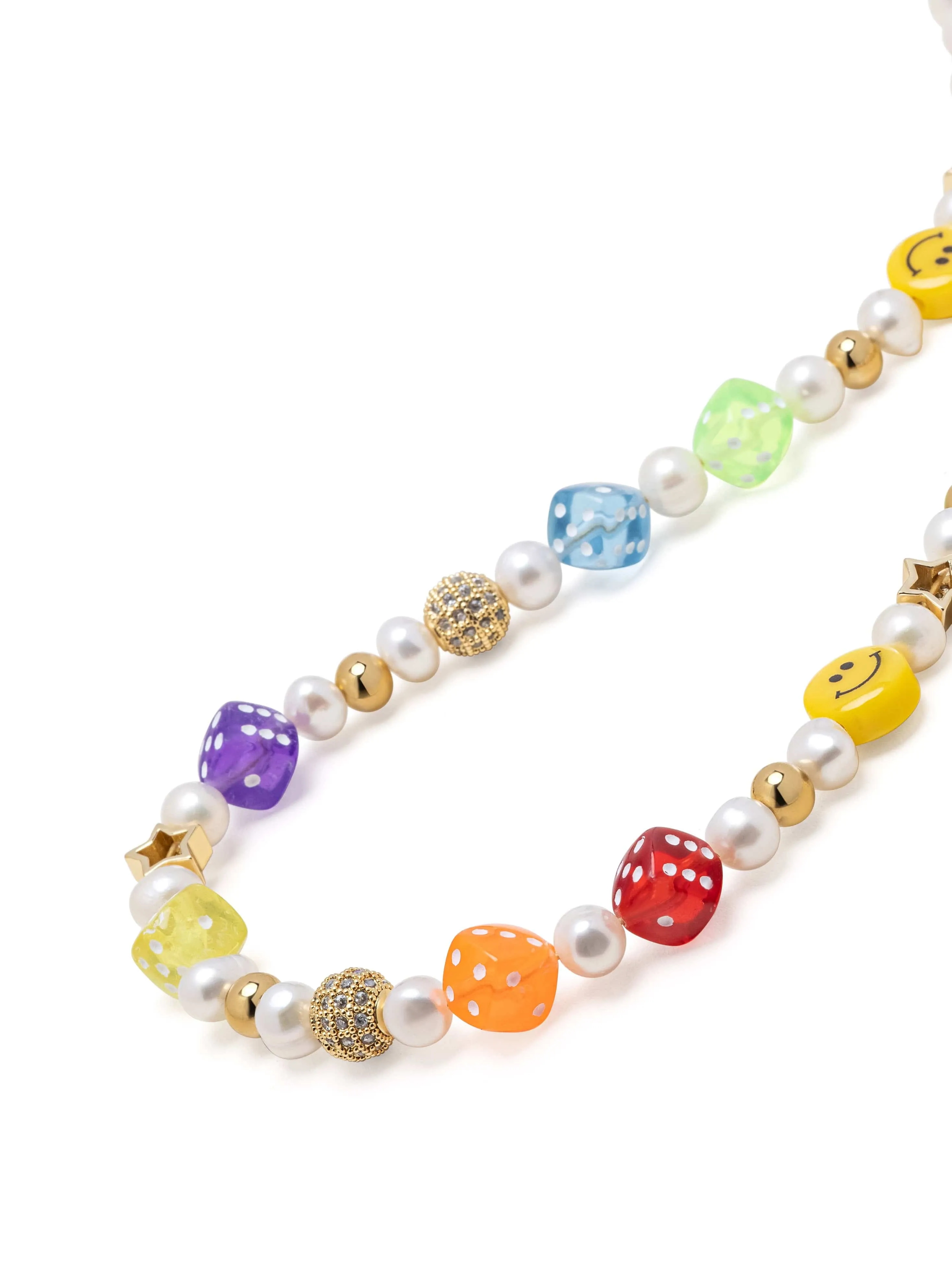 Women's Pair of Dice Pearl Choker